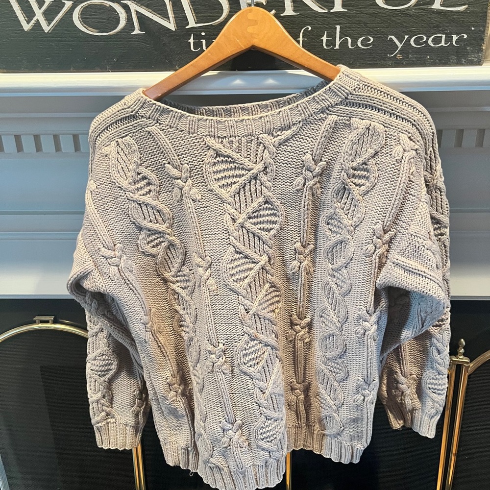 TALBOTS CABLENET WORN ONCE SWEATER
